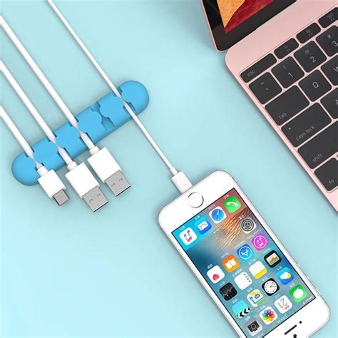 Orico cbs5 5 pieces multifunction silicone cable organizer cord ...