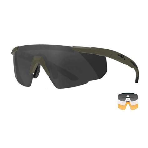 Saber Advanced Sunglasses - Matte OD Green Frame with Smoke Grey / Cle ...