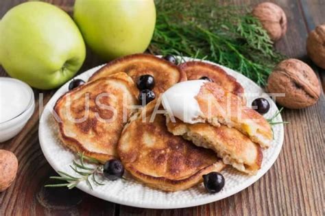 Пышные оладьи с яблоками на кефире. Пошаговый рецепт с фото | Кушать нет