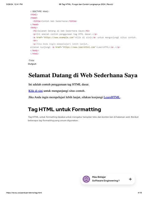 Image result for Contoh Tag HTML