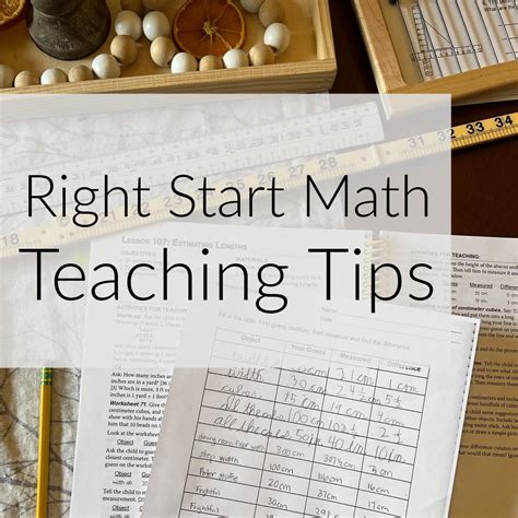 Right Start Math Teaching Tips – Librarian in the House