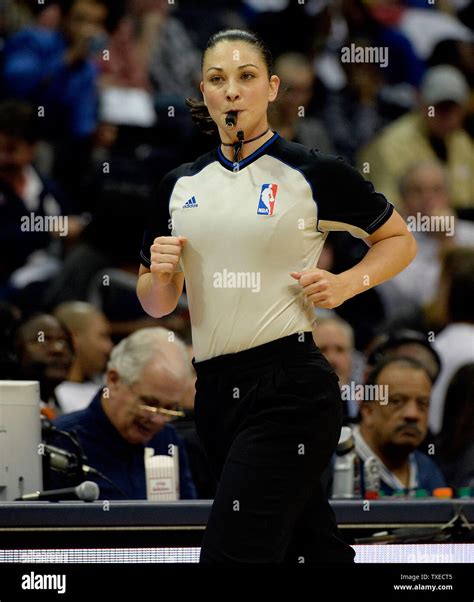 Female NBA referee Lauren Holtkamp, one of only three female referees ...