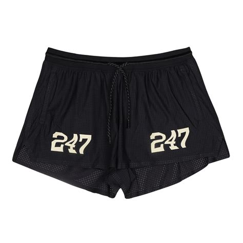 247 MESH SPLIT SHORTS - BLACK - 247KNOWMESOON