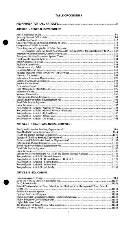 Legislative Budget Board Recommendations Senate Version - Page I - The ...