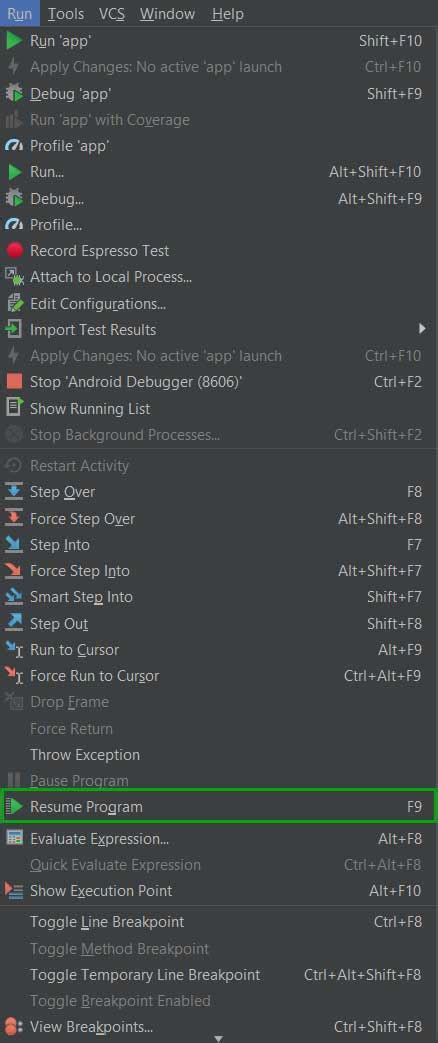 Debugging Application 的图像结果