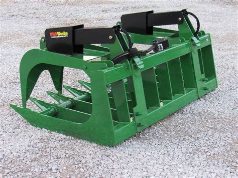 72″ Heavy Duty Dual Cylinder Root Bucket Grapple Attachment Fits John ...