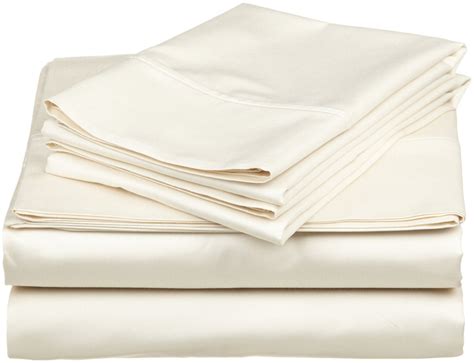 400Tc Egyptian Cotton Sateen King Size Fitted Sheet Ivory 12" Depth ...