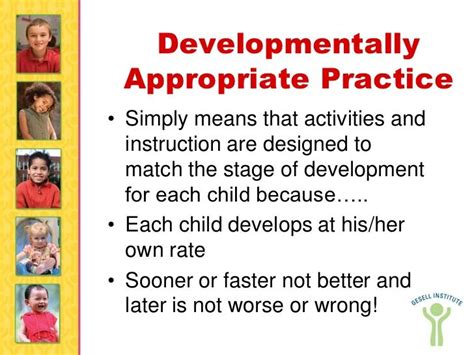 Image result for Development Appropriate Practice Examples