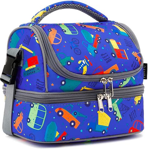FlowFly Kids Double Decker Cooler Insulated Lunch Bag Large Tote for ...