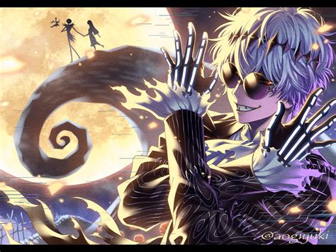 jack skellington, skully j. graves, sally, and zero (twisted wonderland ...