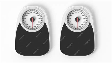 Premium Photo | Two bathroom scales in pounds and kilos isolated on ...
