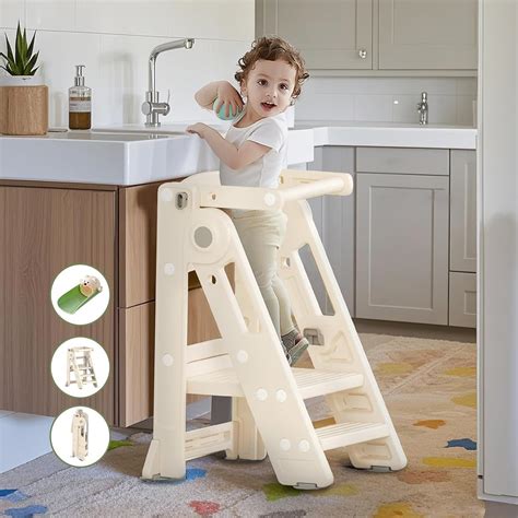 Hoopyosms Foldable Toddler Tower Kitchen Step Stool for Sink India | Ubuy