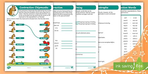 Contractions Activity Booklet - Parents - English - Twinkl