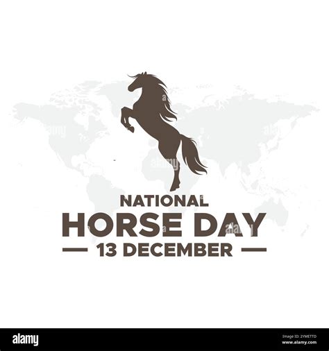 National Horse Day 13 December, vector graphic of National Horse Day ...