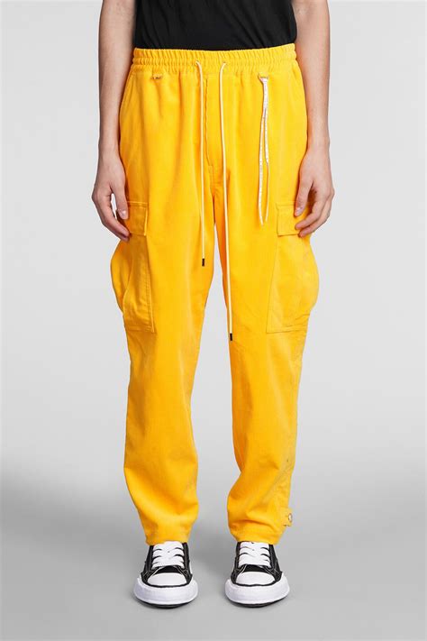 MASTERMIND WORLD Pants In Yellow Cotton | Editorialist