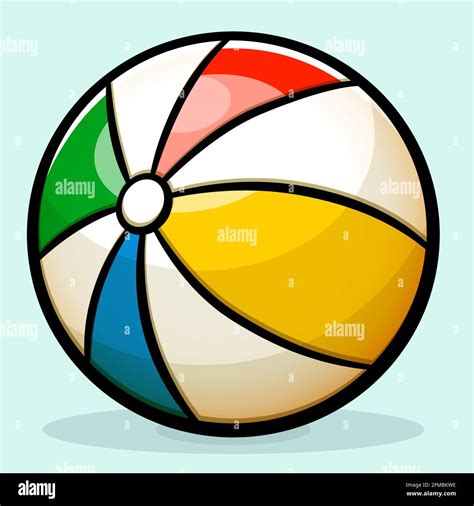 summer beach ball cartoon drawing illustration design Stock Vector ...