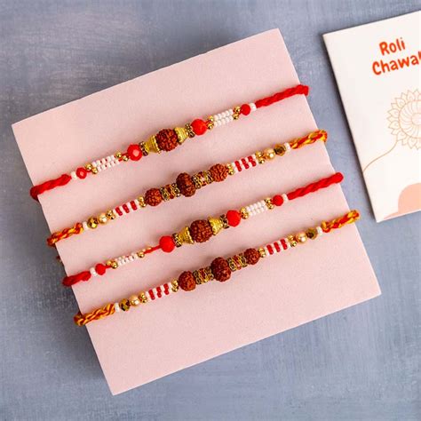 Send Four Rakhi Set with Sweets and Nuts - Australia Online ...