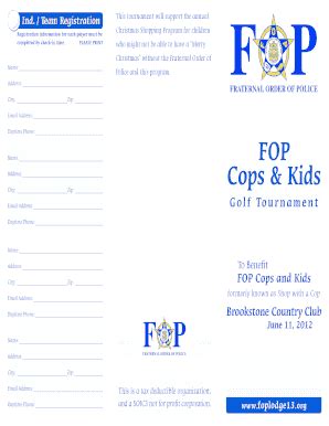 Fillable Online foplodge13 FOP Cops & Kids - Fraternal Order of Police ...