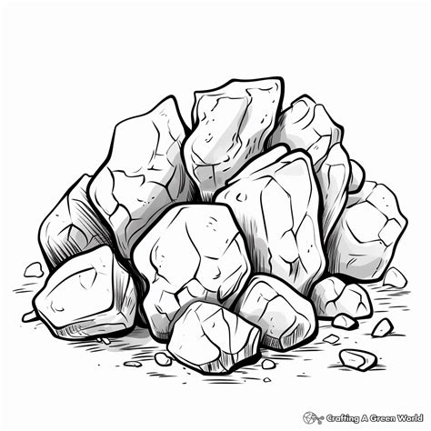 Rocks And Minerals Coloring Pages