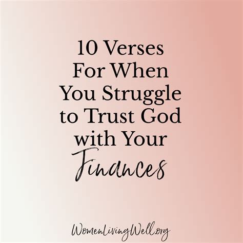 10 Verses For When You Struggle to Trust God with Your Finances - Women ...