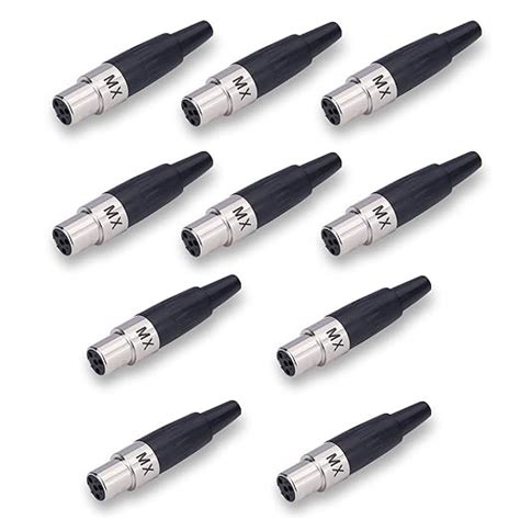 MX 3 Pin XLR Microphone Connector pin Pure Copper Nickel Plated Pins1 ...