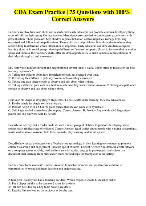 CDA Tests Compilation Bundle - Scholarfriends