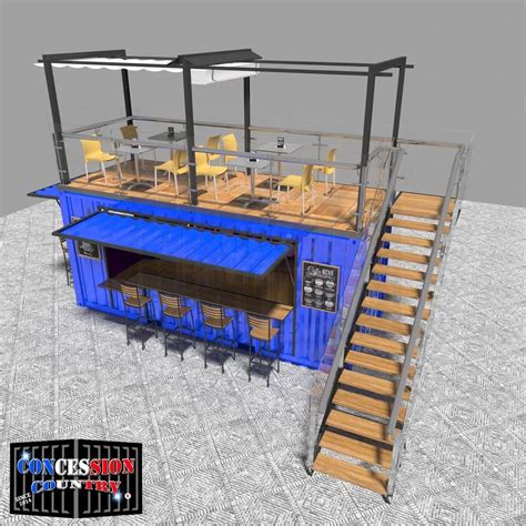 Prefabricated Container Coffee Shop 20FT 40FT Container Restaurant ...