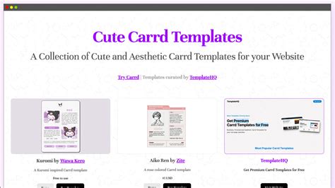 Free Carrd Templates & Plugins | TemplateHQ