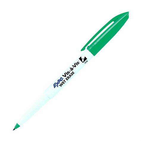 16004 Expo Vis-A-Vis Transparency Wet Erase Marker, Fine Tip, Green Ink ...