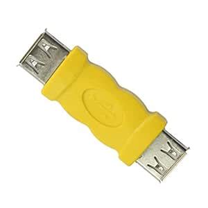 Great Value Adapters USB 2.0 Female to Female Connecter Adapter Yellow ...