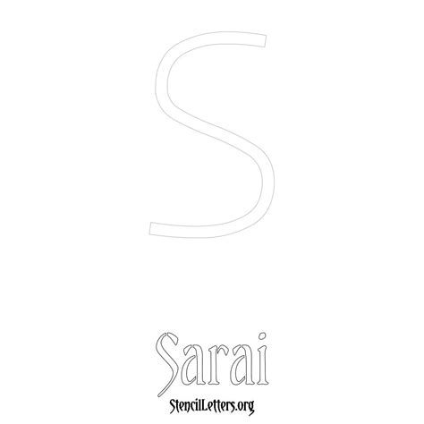 Sarai Free Printable Name Stencils with 6 Unique Typography Styles and ...