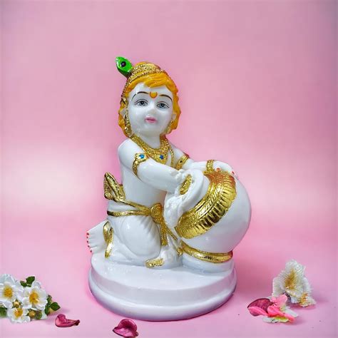 Buy Polyresin Marble Bal Gopal Murti | Lord Krishna Idol (Kanha Ji) for ...