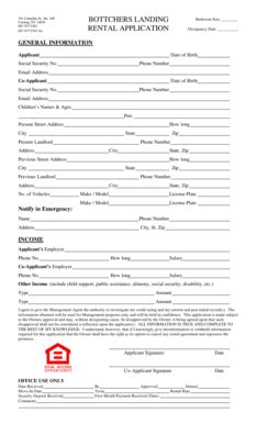Rental Application Form - Blank Fillable Template | Fill Out, Print ...