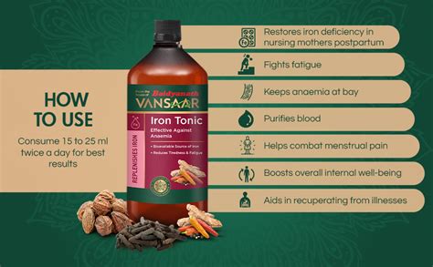 Vansaar Iron Tonic - 450ml | Ayurvedic Formula to help Restore Iron ...