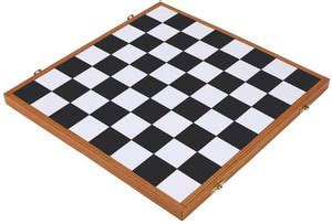 ME 16 inch Wooden Sunmica Foldable Chess Board With Wooden Coins 40.64 ...