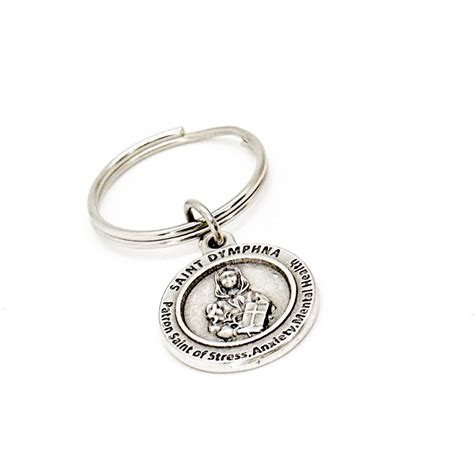 Saint Dymphna Keychain, Patron Saint of Stress Anxiety and Mental ...