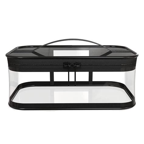 LYF5STAR Transparent Clear Cosmetic Pouches (8.3"x5"x3.5") with Double ...