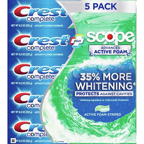 Buy Crest Complete Extra Whitening + Scope Advanced Toothpaste 8.2oz ...