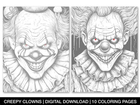 Scary Clown Coloring Pages