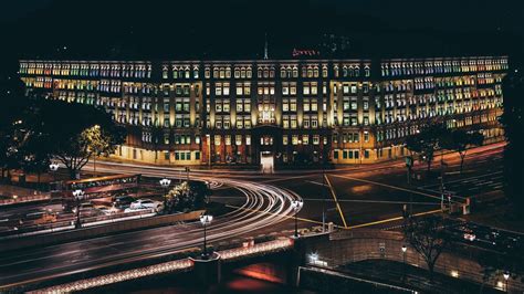 Wallpaper singapore, building, night city hd, picture, image