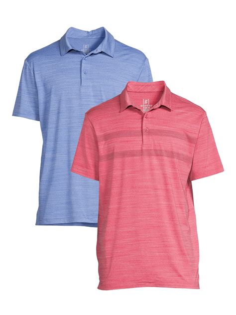 Buy George Mens Textured Polo Shirt, 2-Pack at Ubuy India