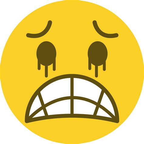 Scared face emoticon. 21095362 PNG