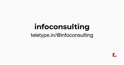 @infoconsulting — Teletype