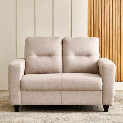 Buy Helios Kayin Fabric 2-Seater Sofa - Beige from Home Centre at just ...