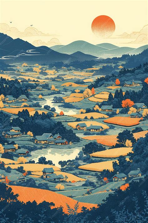 Premium Vector | Vietnamese rice paddy patterns with agricultural themes