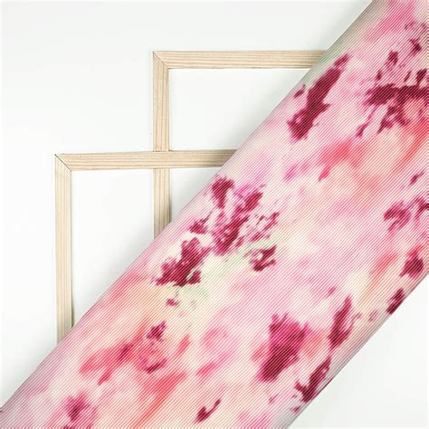 Best Selling Tye And Dye Pleated Crepe Satin Fabric – Fabcurate