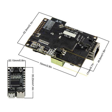 Buy Ethernet Adapter Board, T-Internet-POE ESP32 LAN8720A Chip Ethernet ...