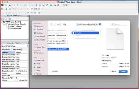 Creating barcodes in Microsoft Office for Mac