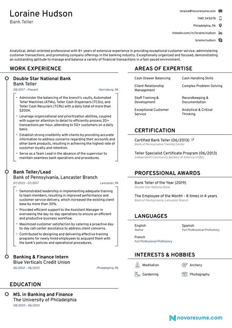 Bank Teller Resume Examples [Updated for 2025]