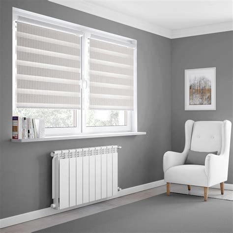 White Day and Night Blinds Made To Measure in Ice White Just Blinds